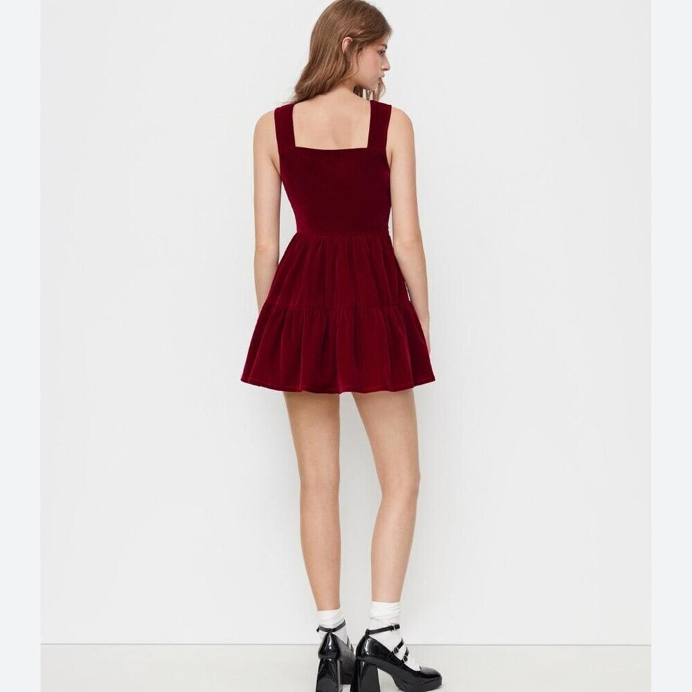 Cider Women's Red and Burgundy Dress